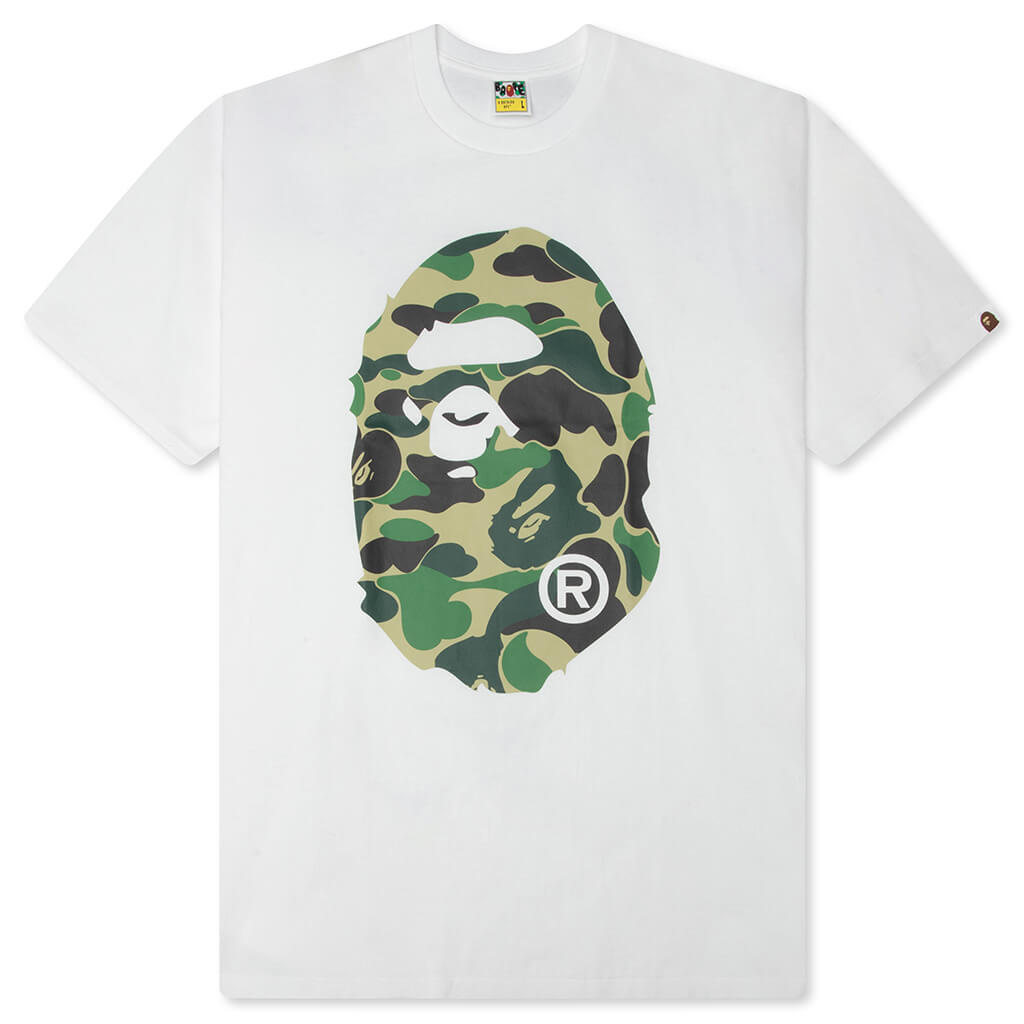 ABC Camo Big Ape Head Tee - White/Green