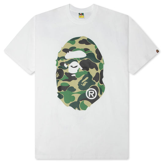 ABC Camo Big Ape Head Tee - White/Green