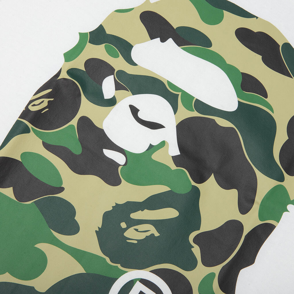 ABC Camo Big Ape Head Tee - White/Green