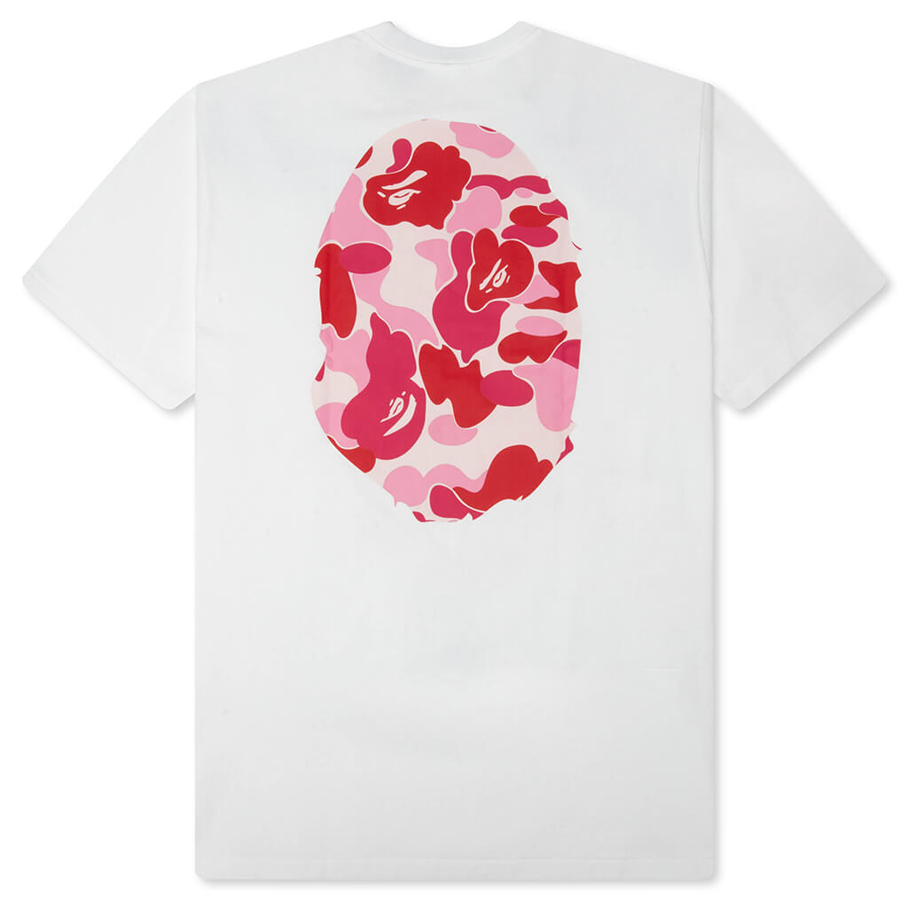 ABC Camo Big Ape Head Tee - White/Pink