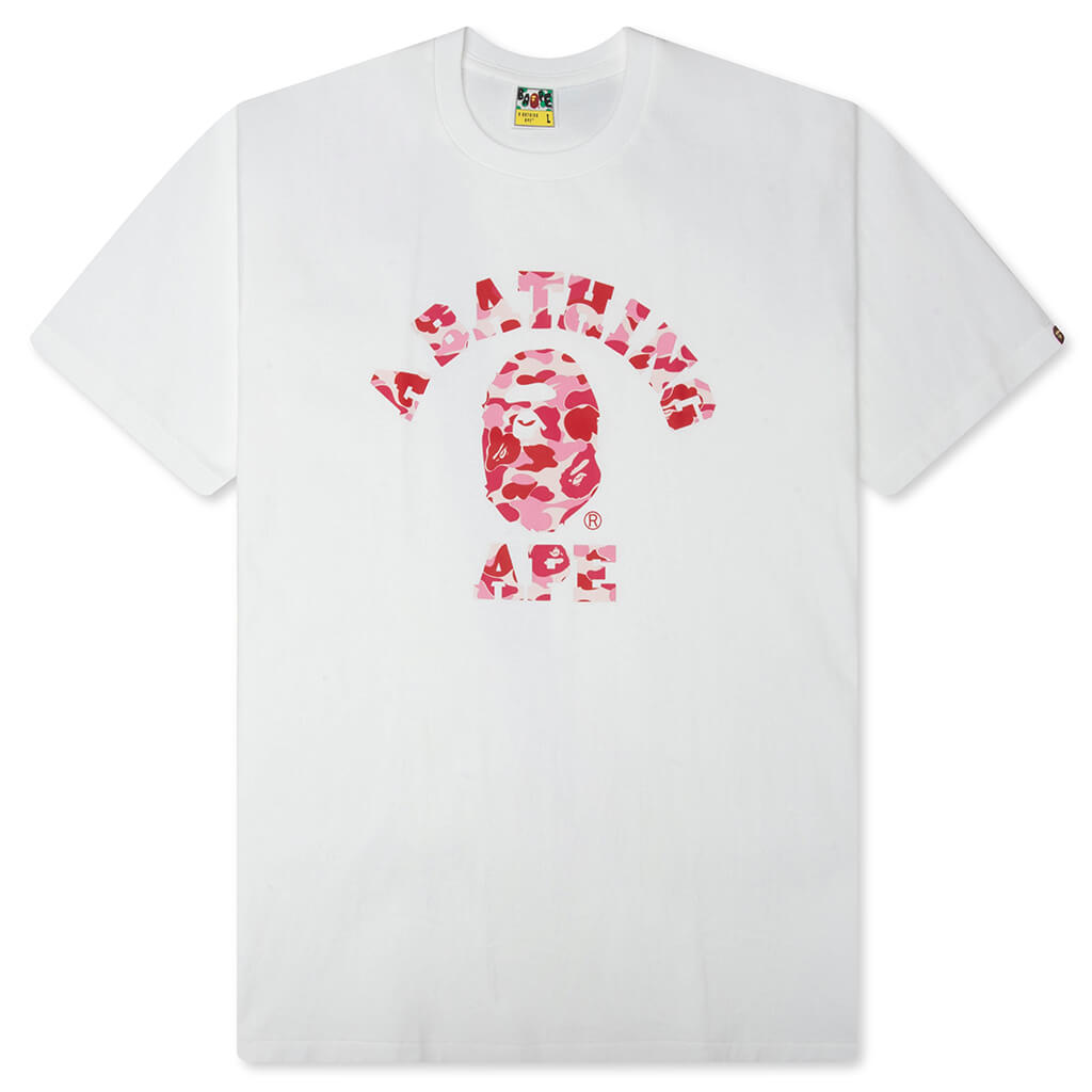 ABC Camo College Tee - White/Pink