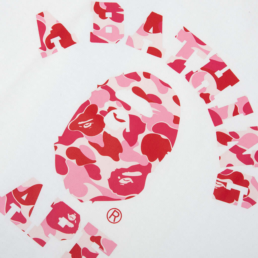ABC Camo College Tee - White/Pink