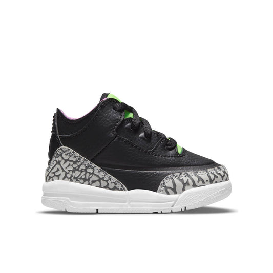 Air Jordan 3 Retro SE (TD) 'Electric Green' - Black/Violet Shock