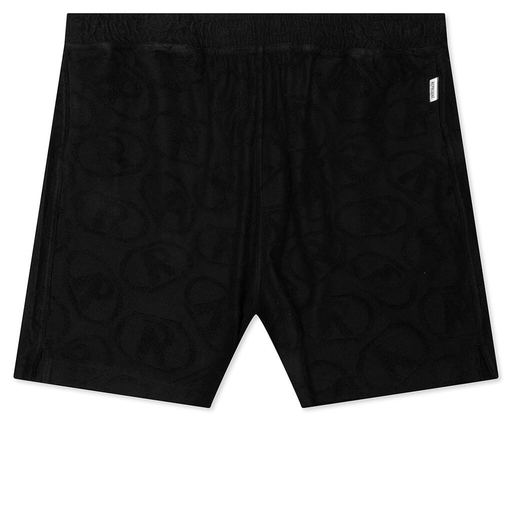 AOP Towel Short - Black