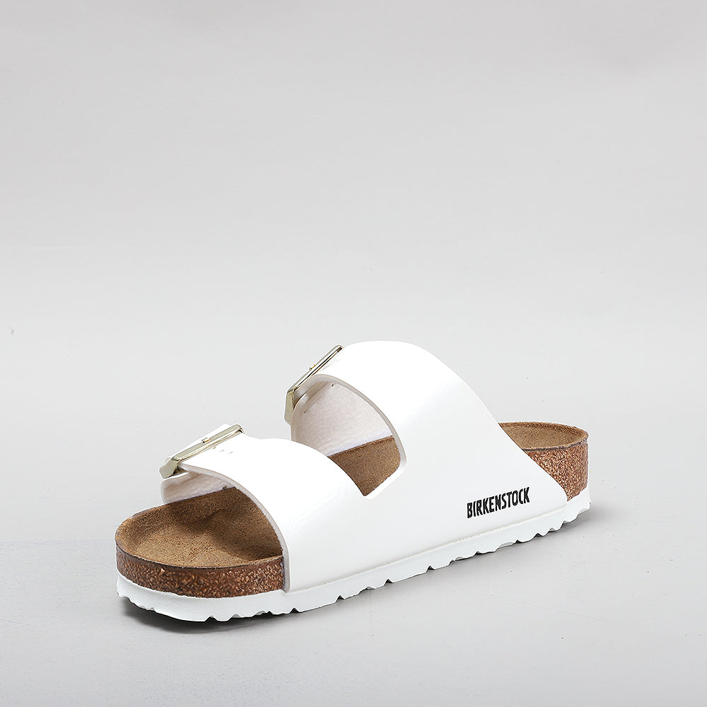 BIRKENSTOCK - ARIZONA 1005293 - PATENT WHITE SANDALS