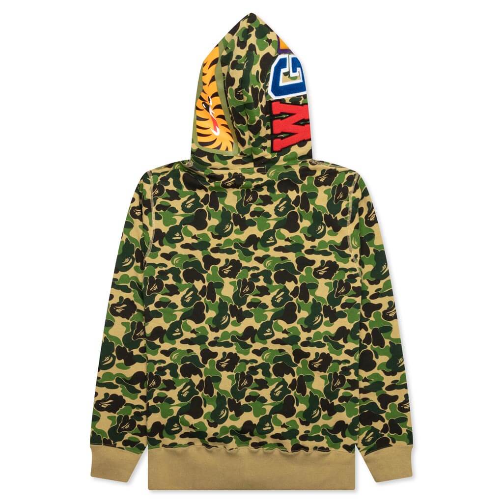 Abc Camo Double Shark Full Zip Hoodie - Green