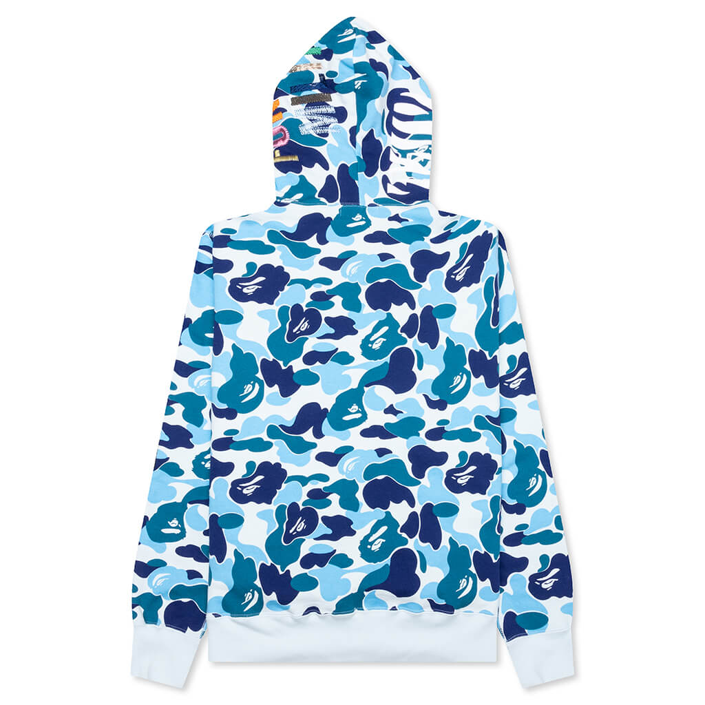 Abc Camo Tiger Full Zip Hoodie - Blue
