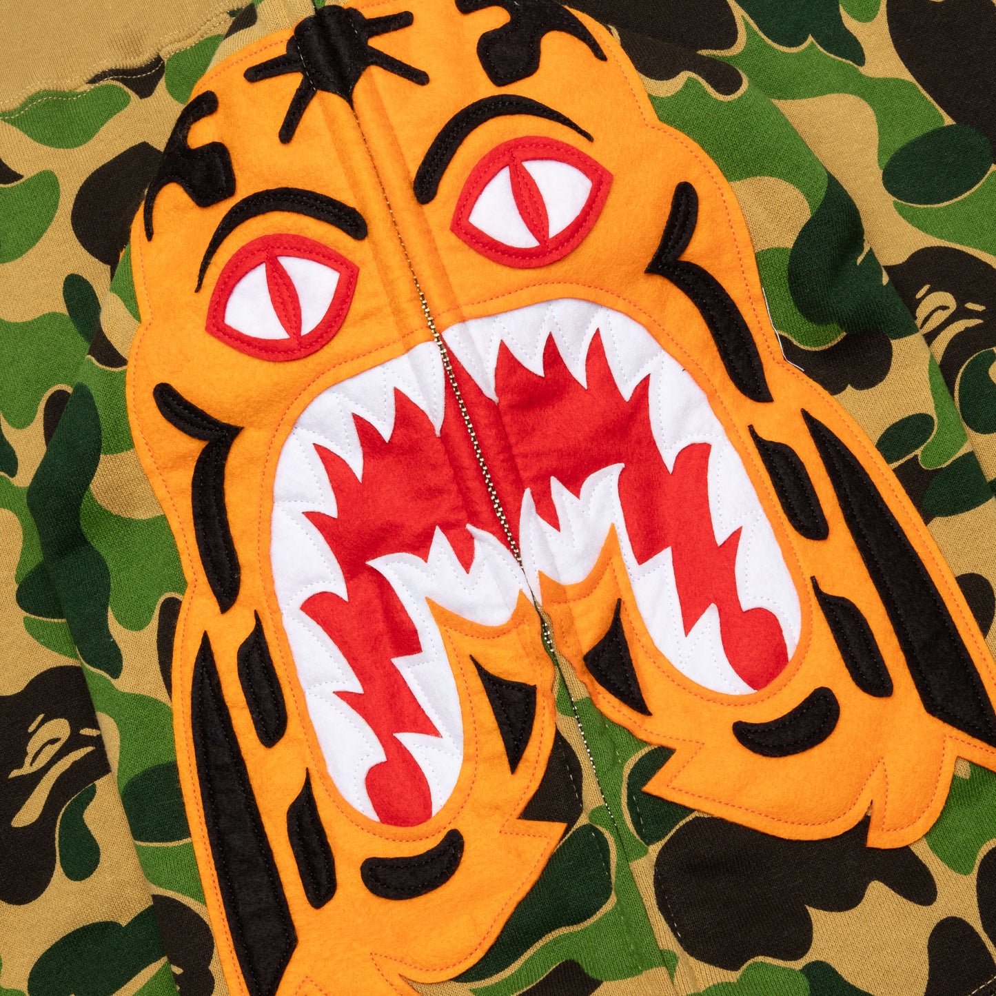 Abc Camo Tiger Full Zip Hoodie - Green