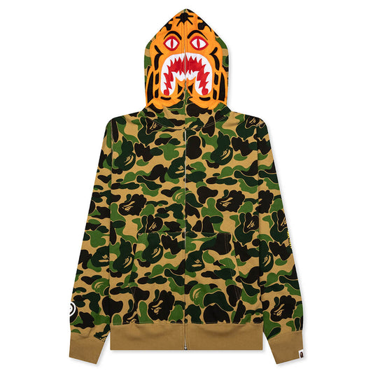 Abc Camo Tiger Full Zip Hoodie - Green
