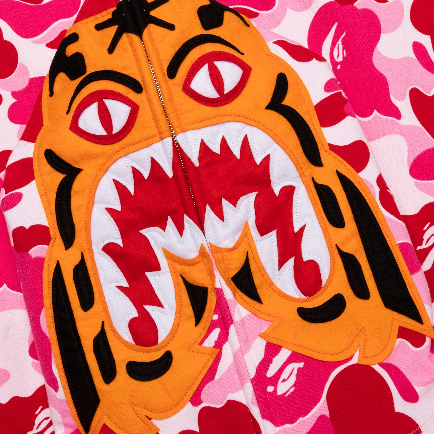 Abc Camo Tiger Full Zip Hoodie - Pink