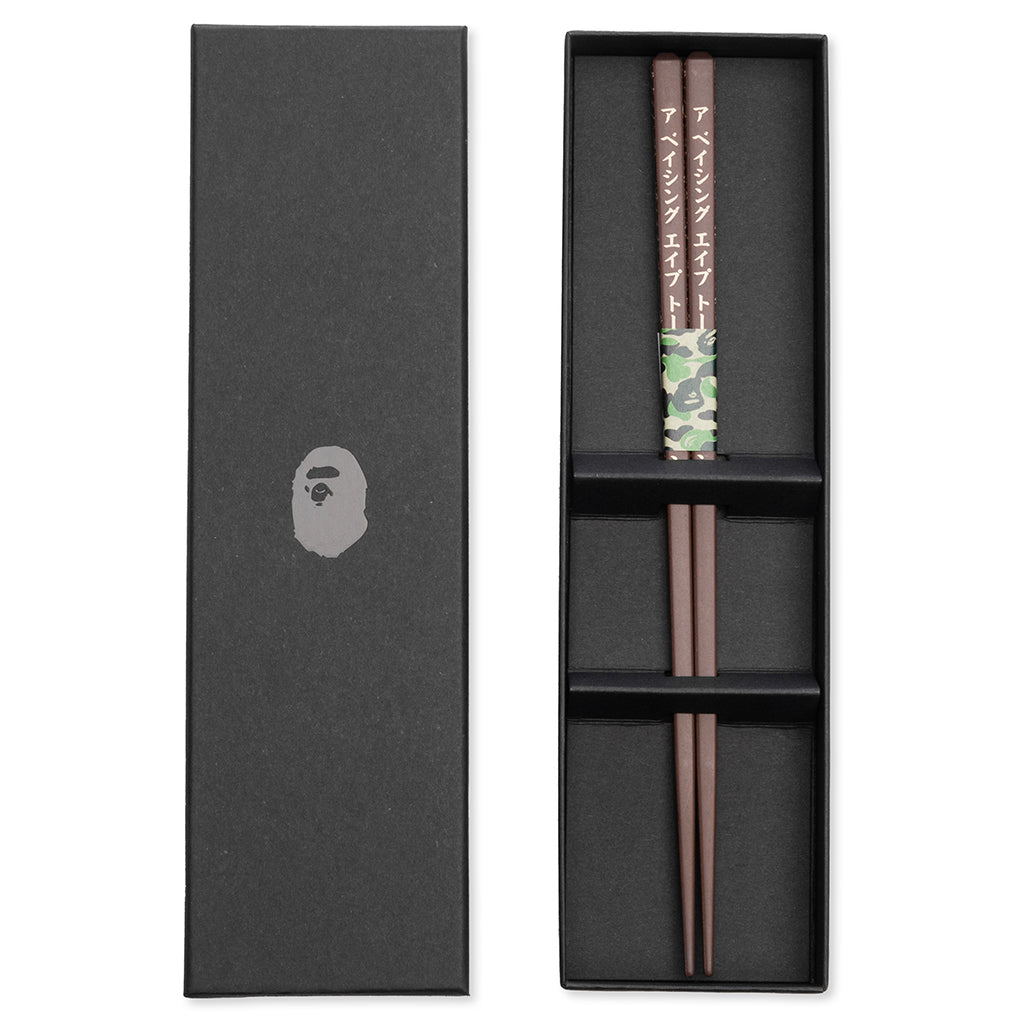 Abc Line Camo Wood Chopsticks - Brown