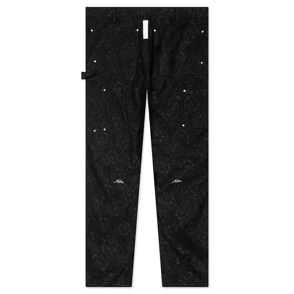 Abc. Crystal Rivet Lace Double Knee Pant - Black