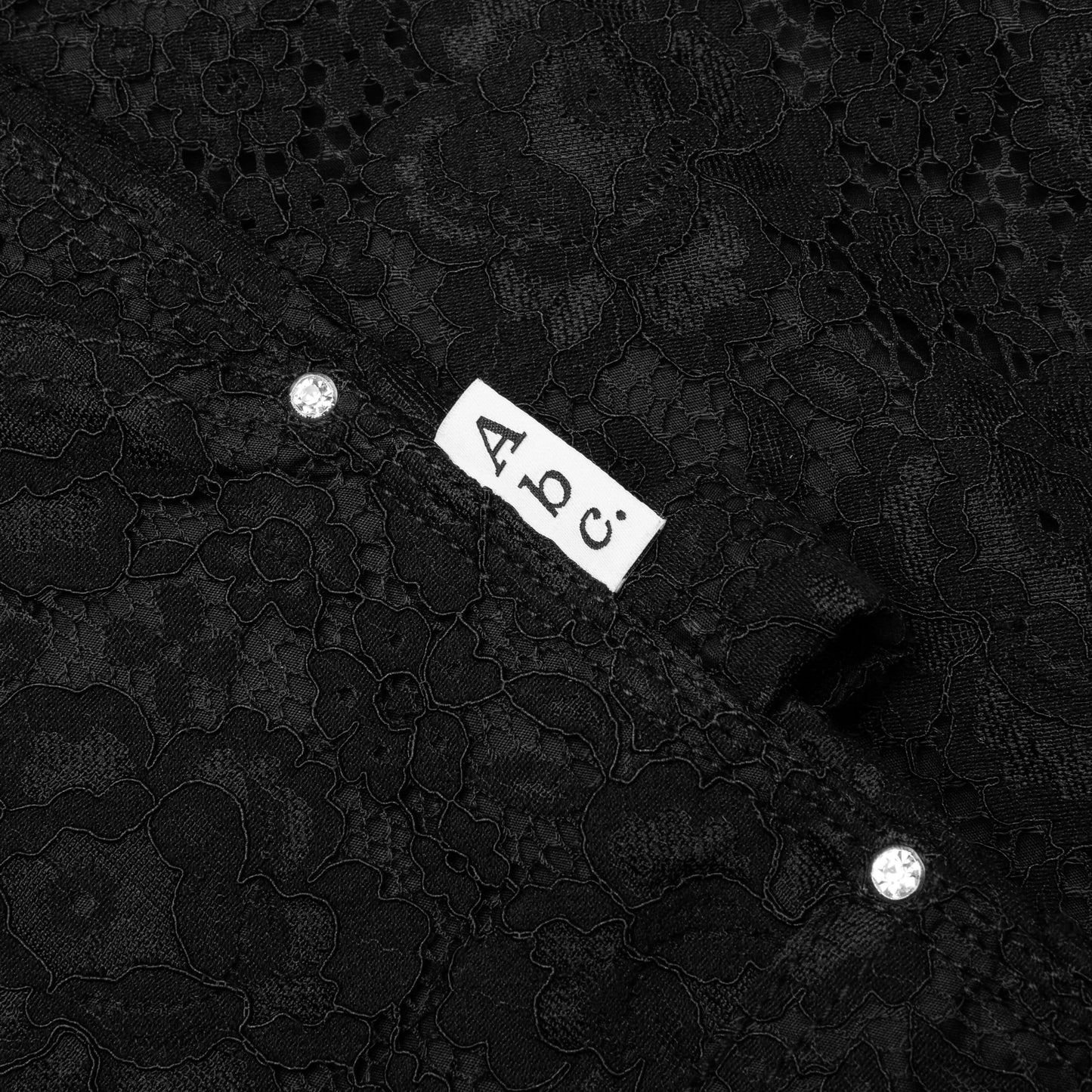 Abc. Crystal Rivet Lace Double Knee Pant - Black