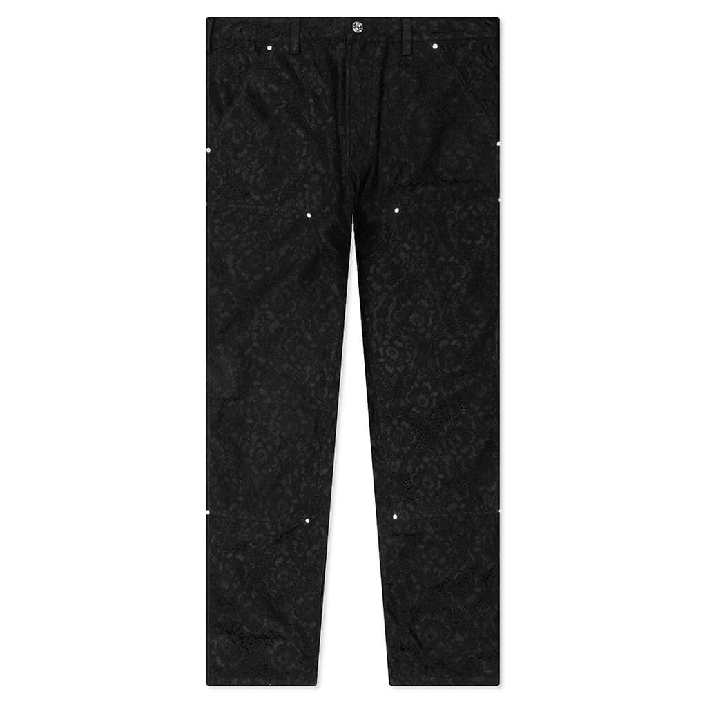 Abc. Crystal Rivet Lace Double Knee Pant - Black