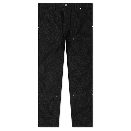 Abc. Crystal Rivet Lace Double Knee Pant - Black