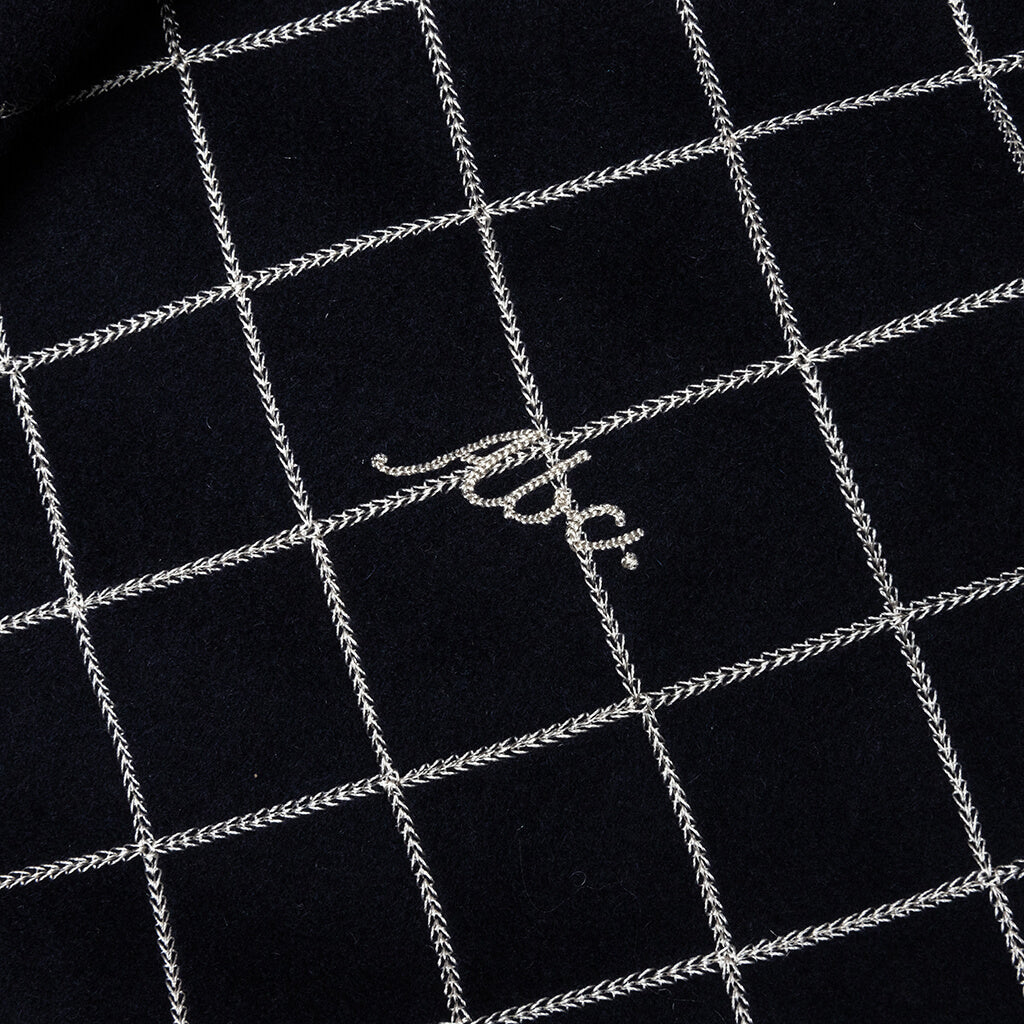 Abc. Diamond Chain Stitch Quilted Wool Zipper Breakaway Pants - Navy