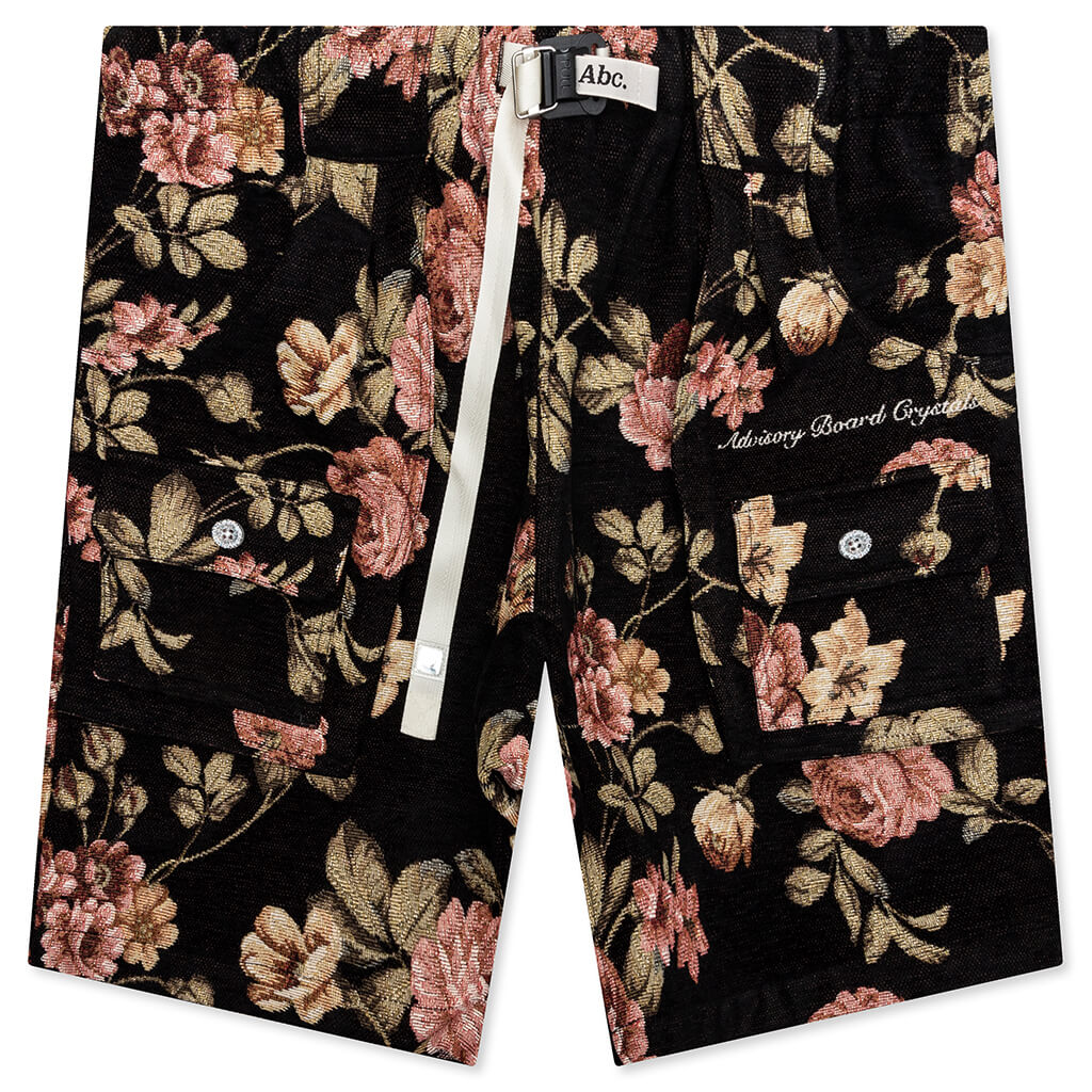 Abc. Floral Jacquard Waterproof Shorts - Black
