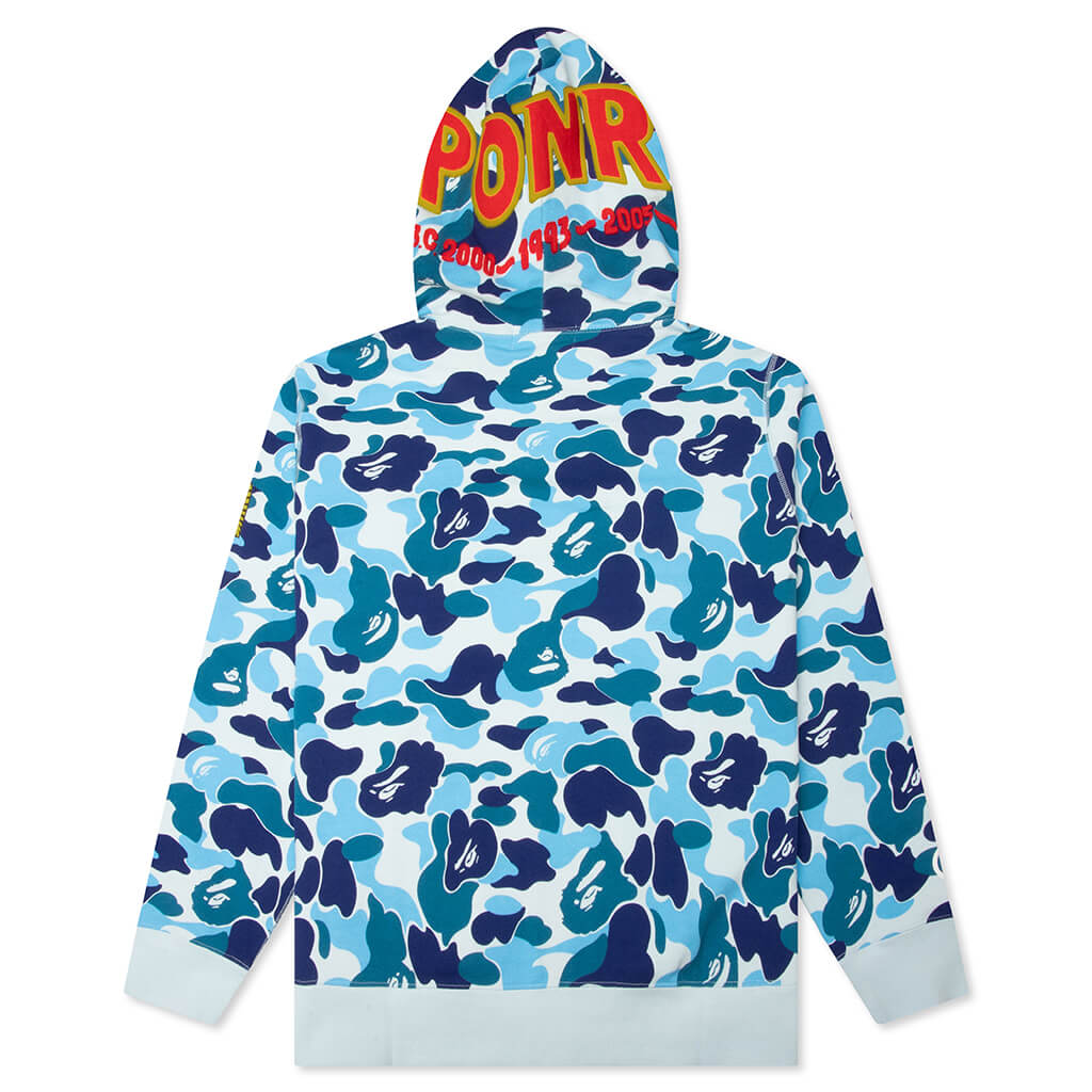 ABC Camo 2nd Shark Full Zip Hoodie - Blue