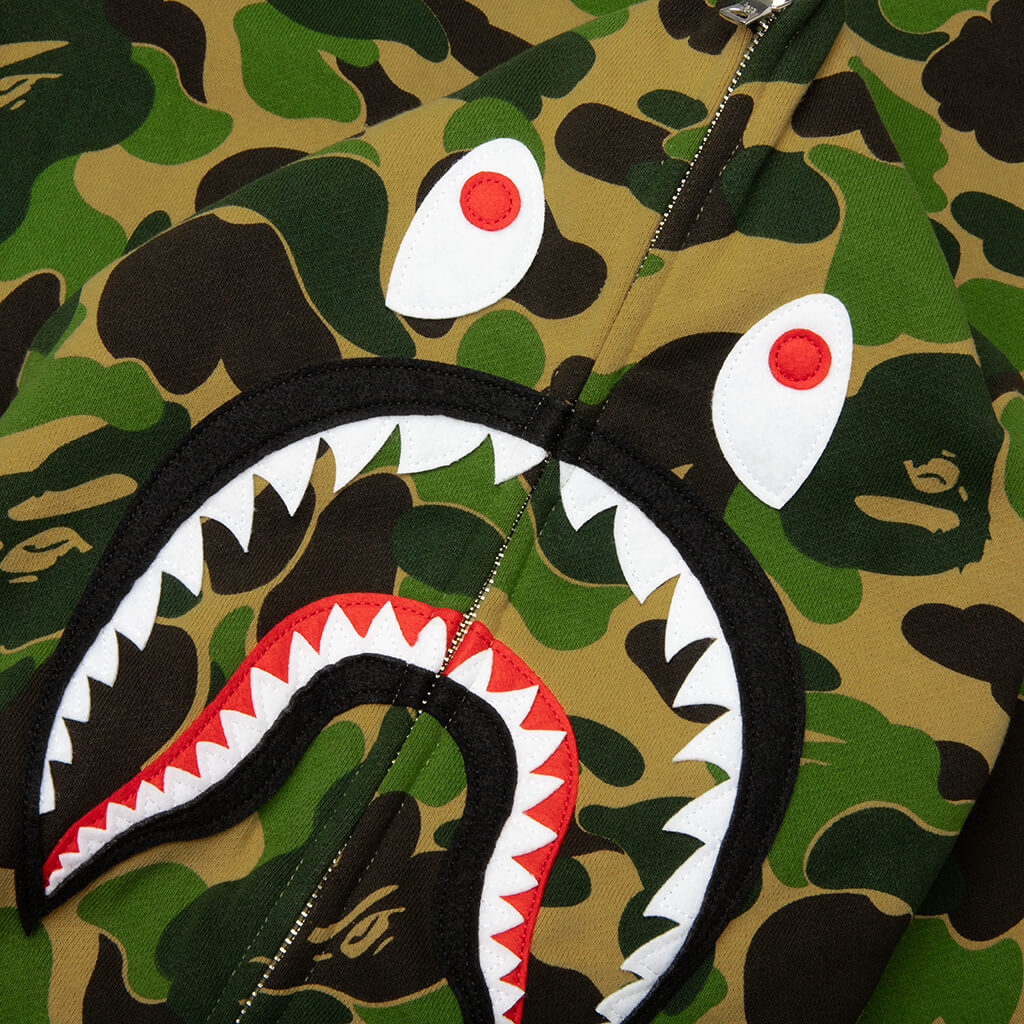 ABC Camo 2nd Shark Full Zip Hoodie - Green
