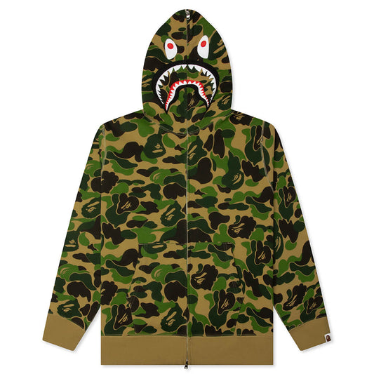 ABC Camo 2nd Shark Full Zip Hoodie - Green