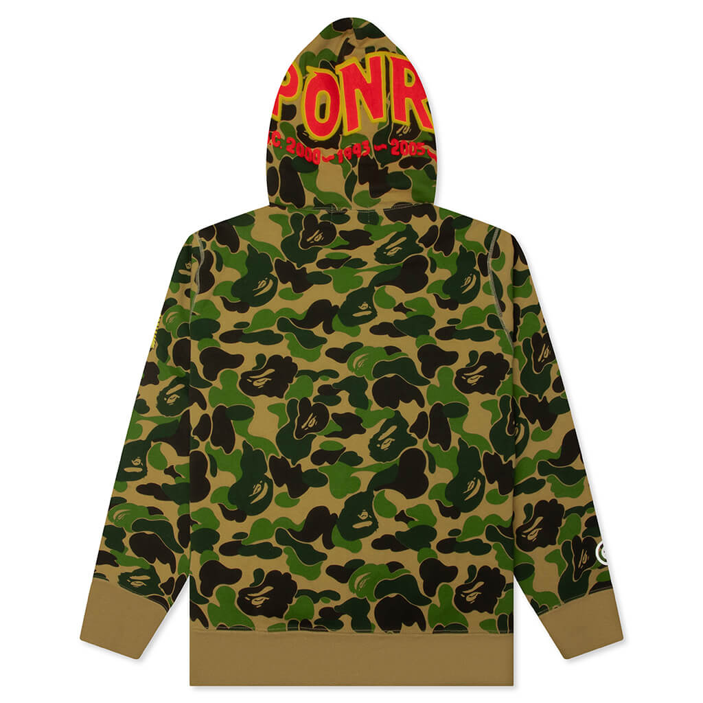 ABC Camo 2nd Shark Full Zip Hoodie - Green