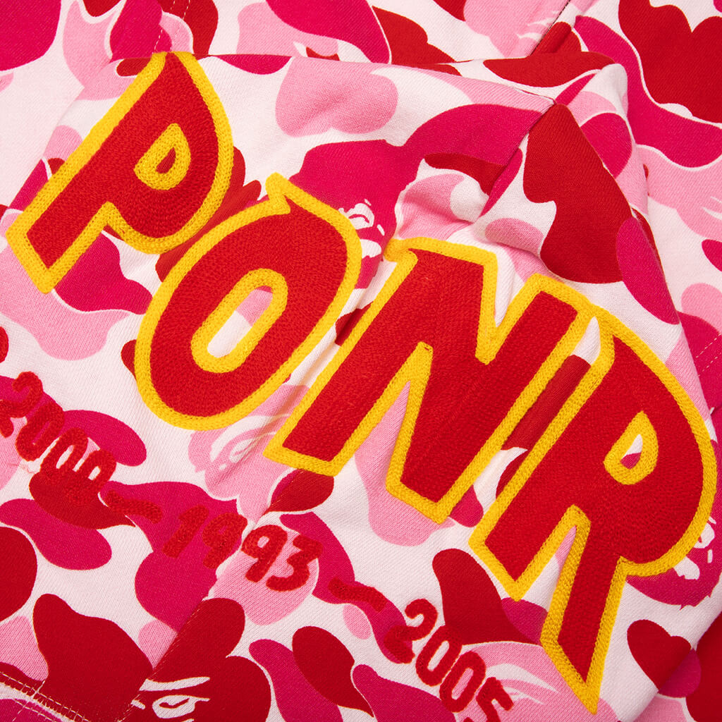 ABC Camo 2nd Shark Full Zip Hoodie - Pink