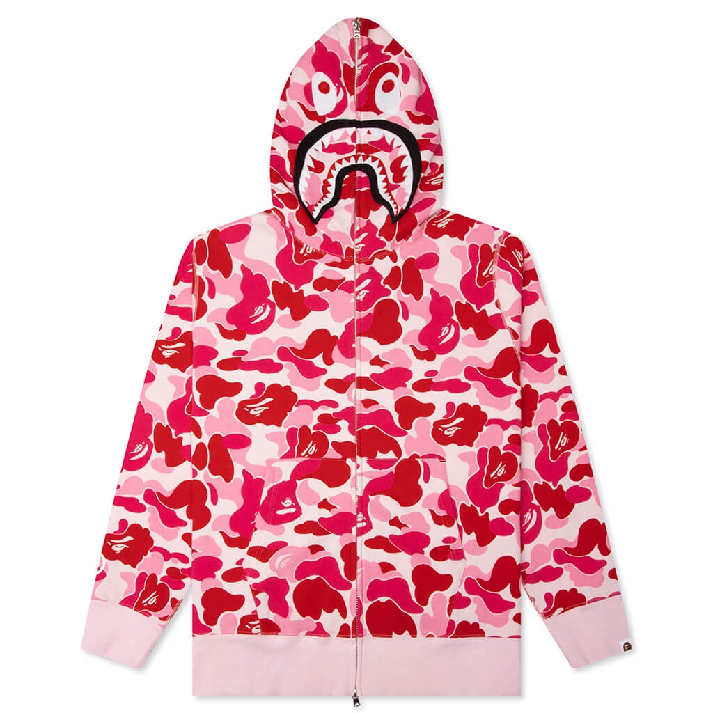 ABC Camo 2nd Shark Full Zip Hoodie - Pink