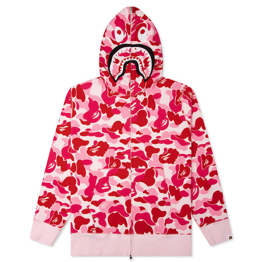 ABC Camo 2nd Shark Full Zip Hoodie - Pink