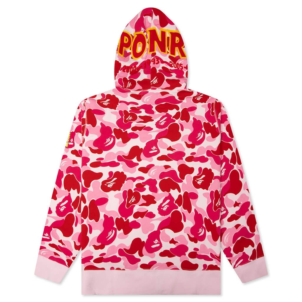 ABC Camo 2nd Shark Full Zip Hoodie - Pink