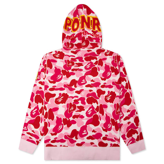 ABC Camo 2nd Shark Full Zip Hoodie - Pink