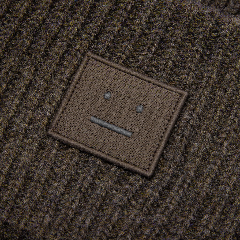 Face Logo Beanie - Grey/Brown