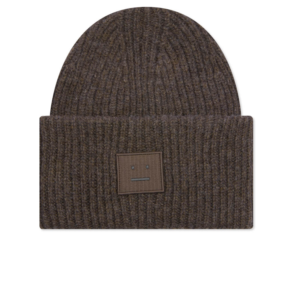 Face Logo Beanie - Grey/Brown
