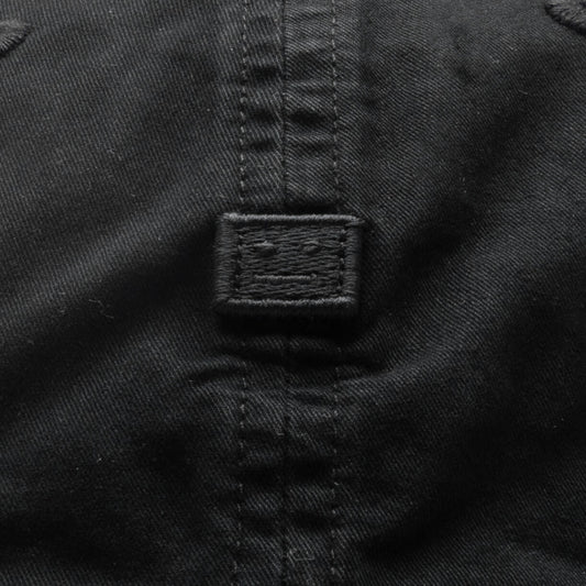 Face Logo Patch Hat - Black
