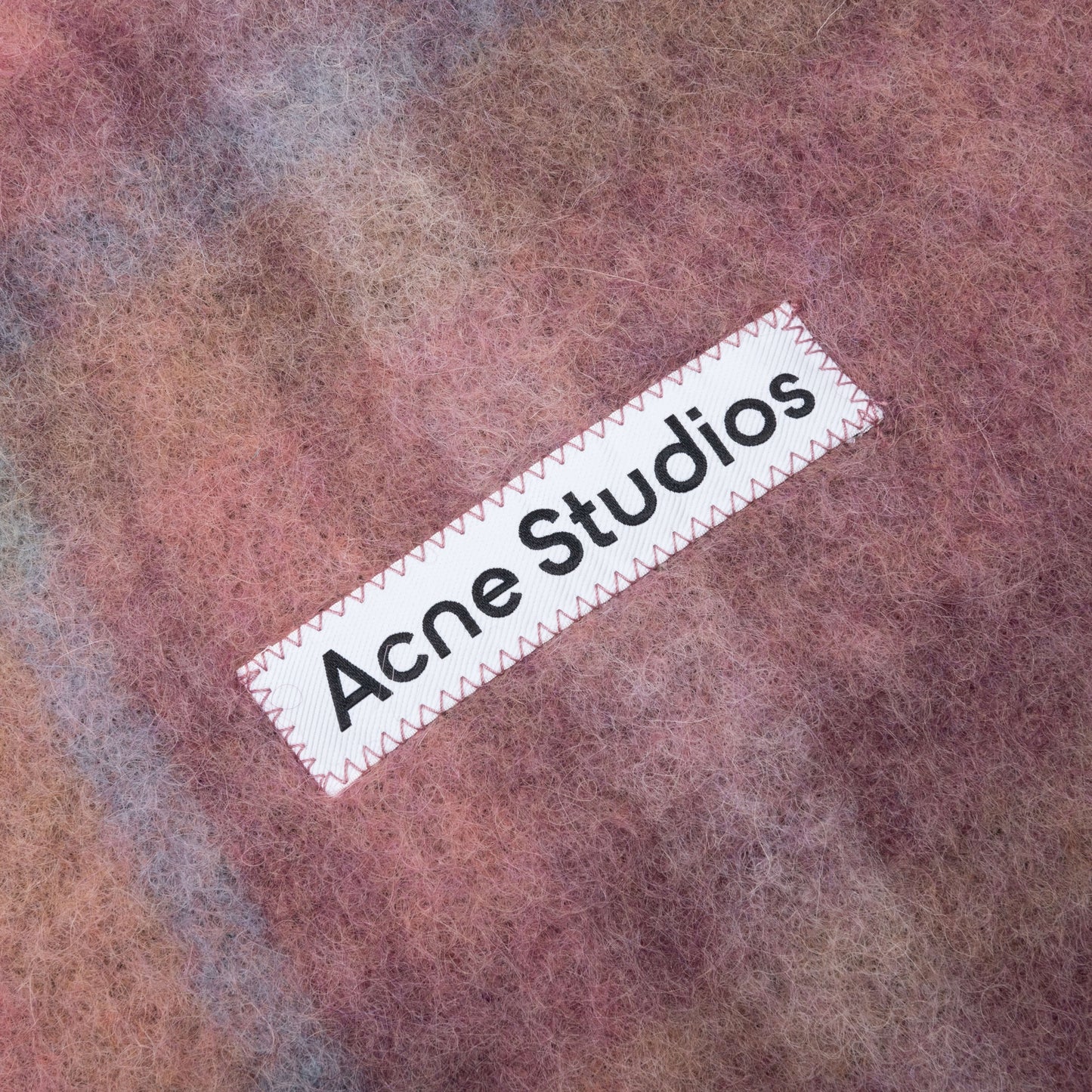 Checked Scarf - Mauve Purple/Light Blue