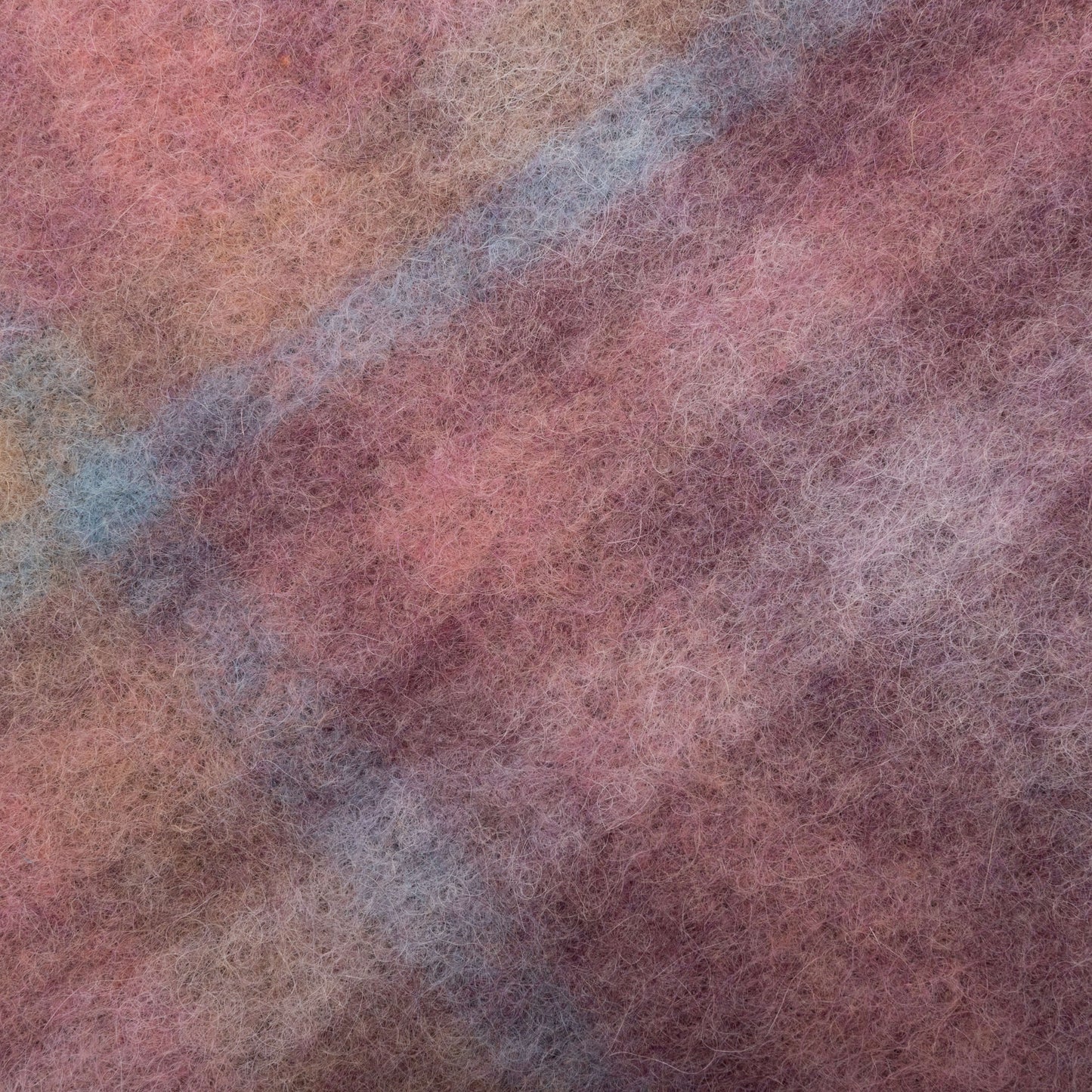 Checked Scarf - Mauve Purple/Light Blue