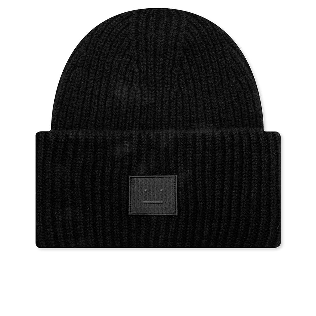 Kid's Ribbed Beanie Hat - Black