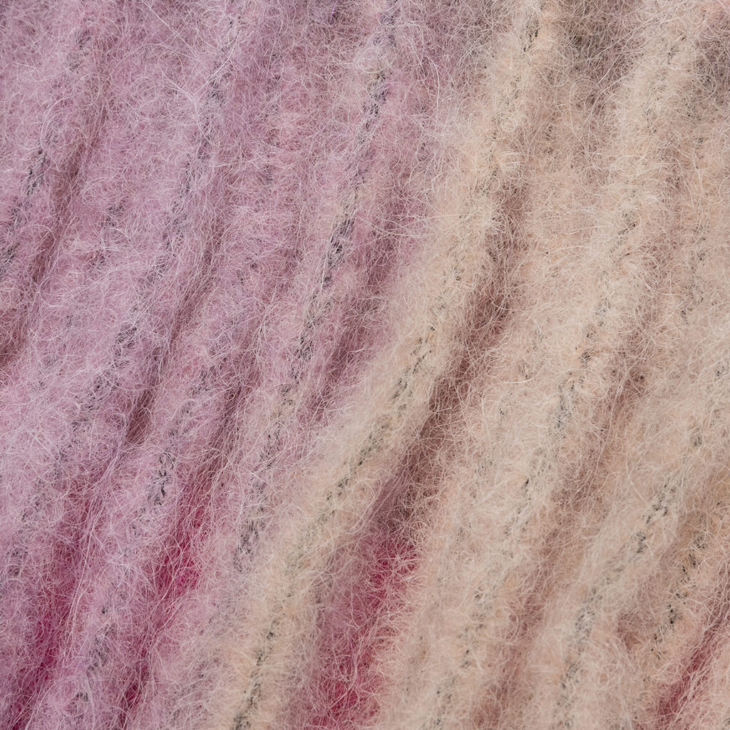 Mohair Checked Scarf - Fuchsia/Lilac/Pink