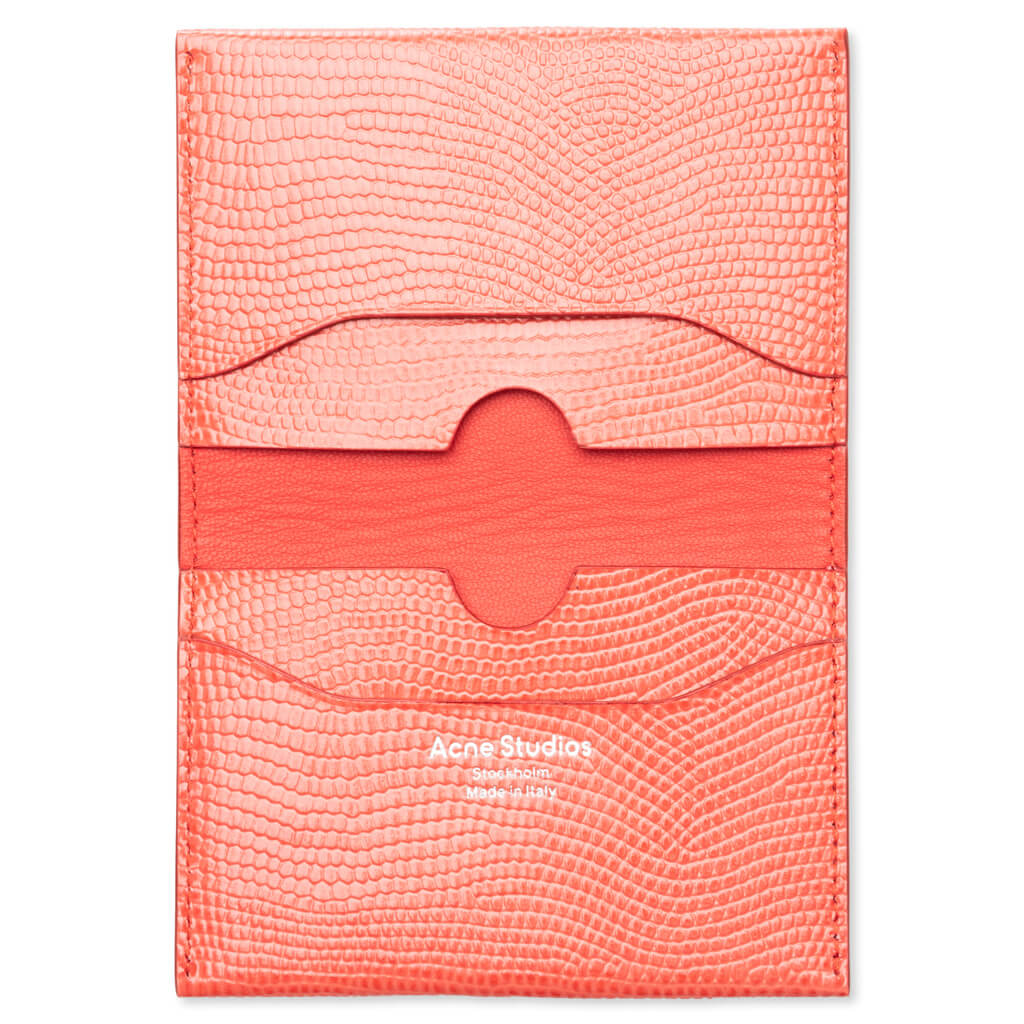 Leather Card Case - Bright Red