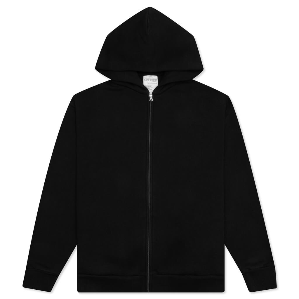 Hooded Zip Up Sweatshirt - Black