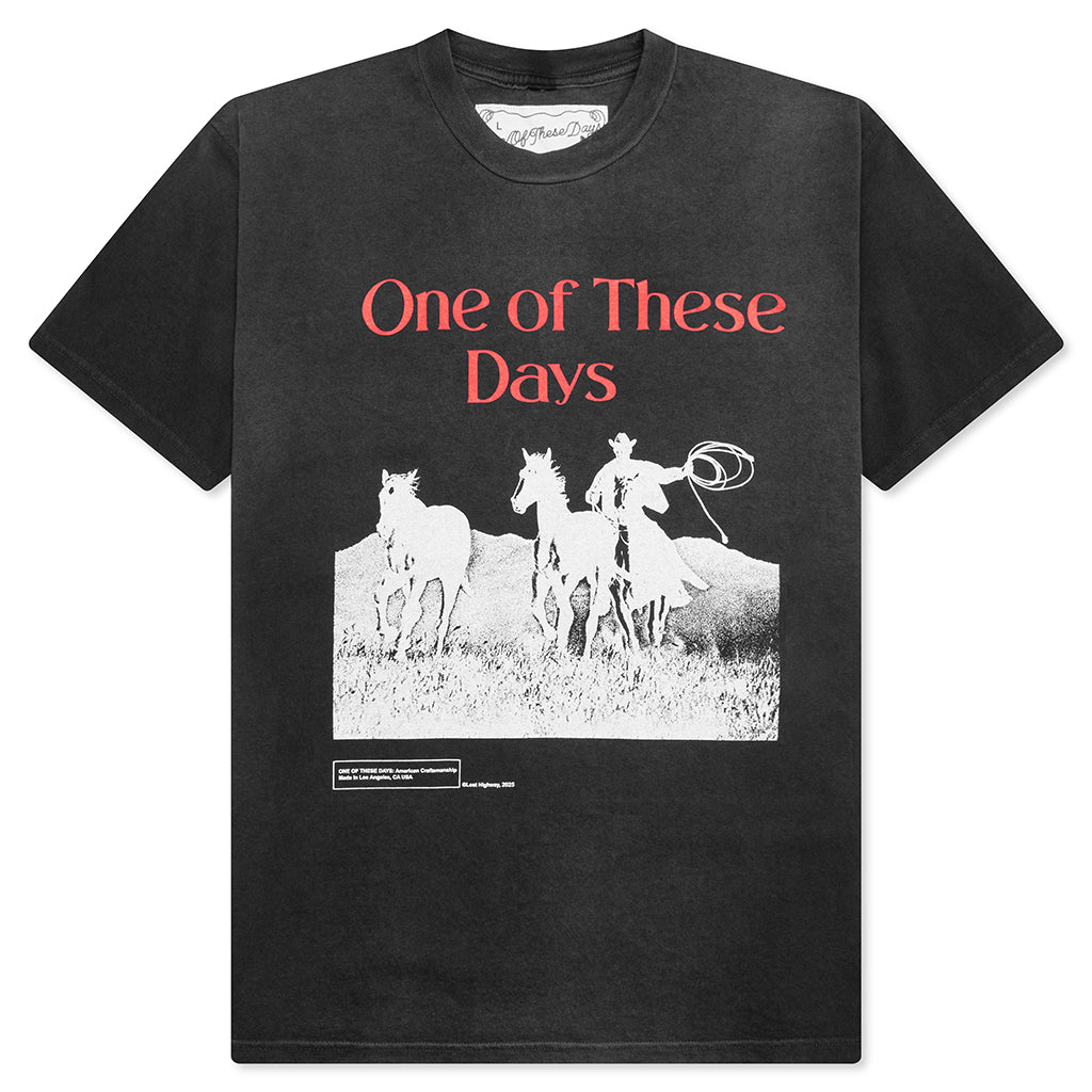 Across the Plains T-Shirt - Sun Faded Black
