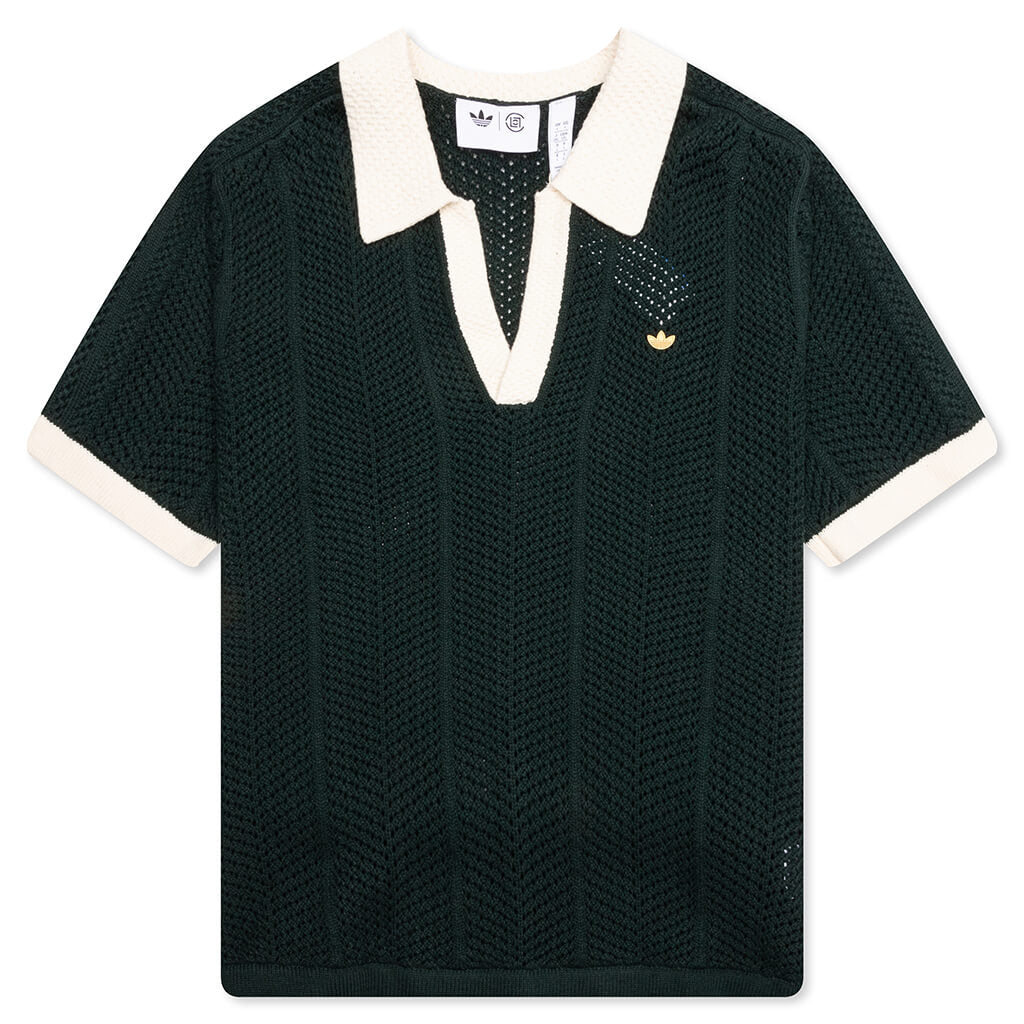 adidas Originals x CLOT Knit Polo by Edison Chen - Green Night