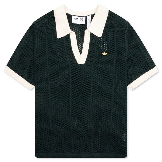 adidas Originals x CLOT Knit Polo by Edison Chen - Green Night