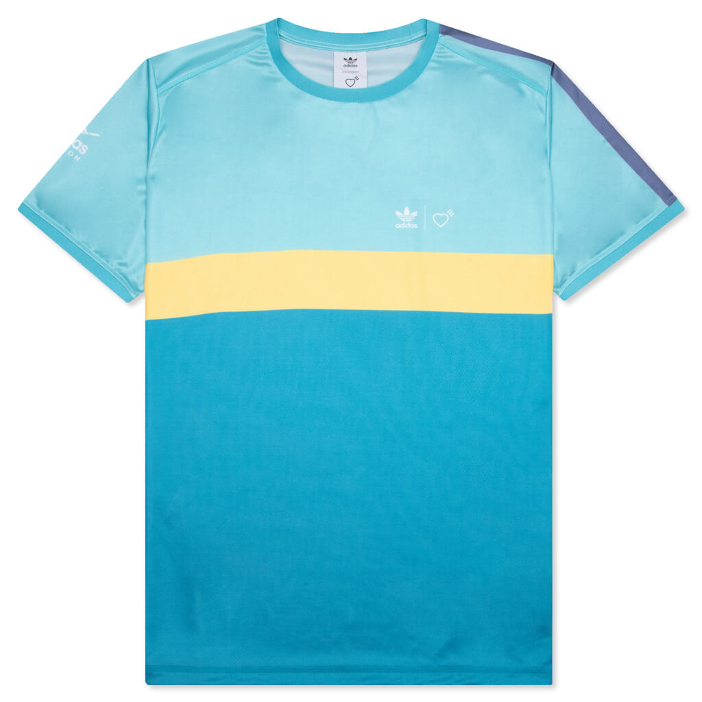 adidas Originals x Human Made Graphic Tee - Light Aqua
