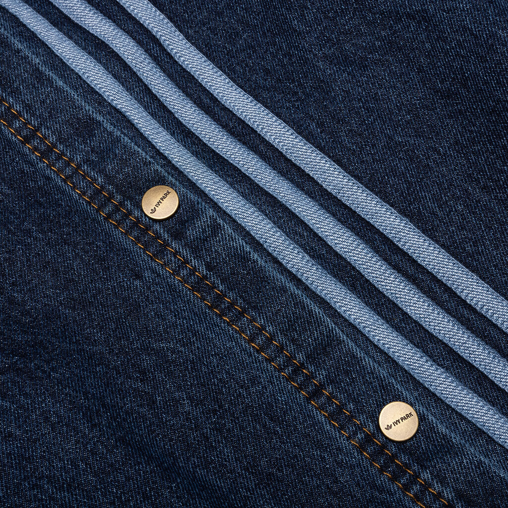 adidas Originals x Ivy Park Denim Snap Pants - Dark Denim