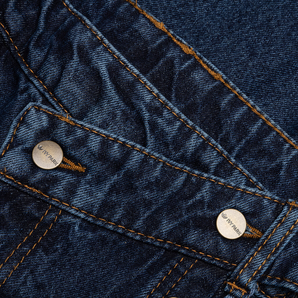 adidas Originals x Ivy Park Denim Snap Pants - Dark Denim