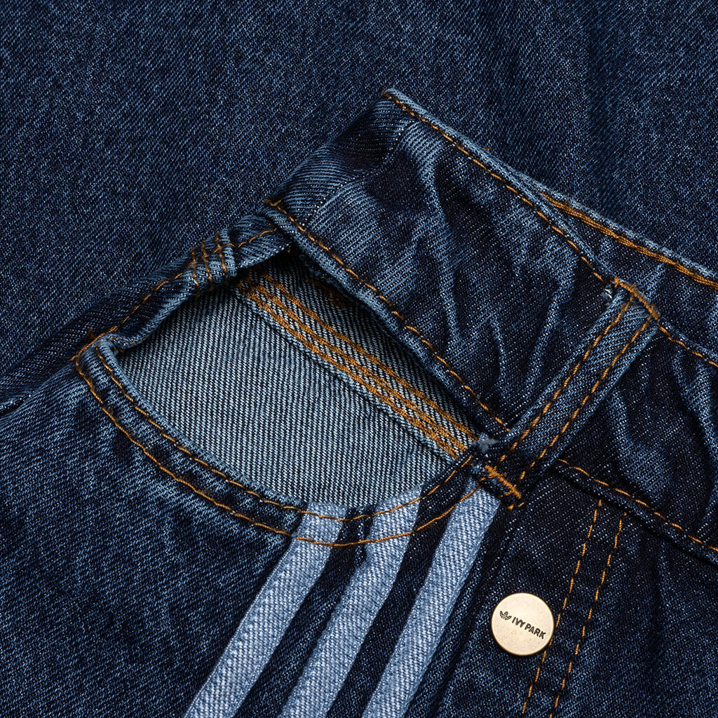 adidas Originals x Ivy Park Denim Snap Pants - Dark Denim