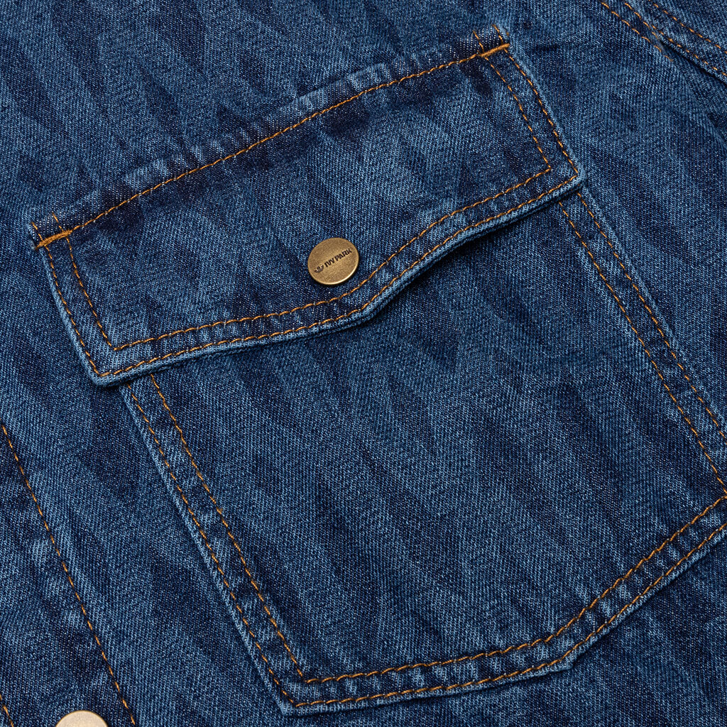 adidas Originals x Ivy Park MNG Denim Shirt - Dark Denim