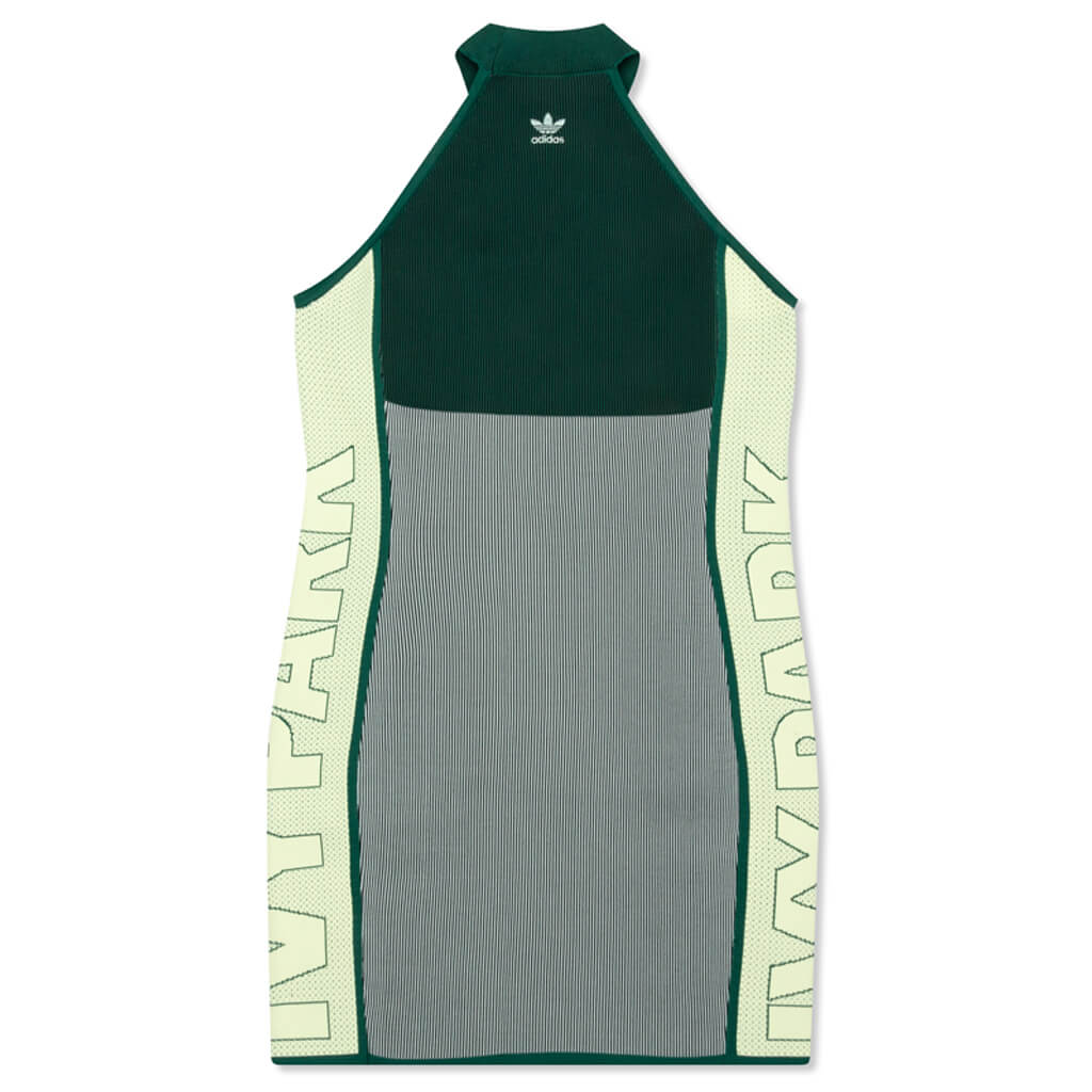 adidas Originals x Ivy Park Knitted Logo Dress - Dark Green/Green Tint