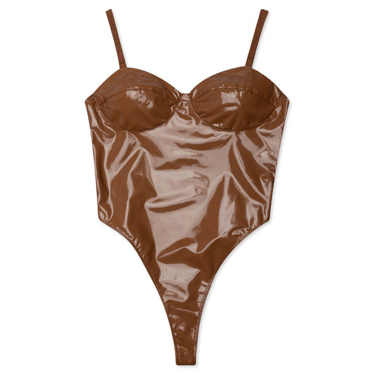 adidas Originals x Ivy Park Latex Bodysuit - Wild Brown