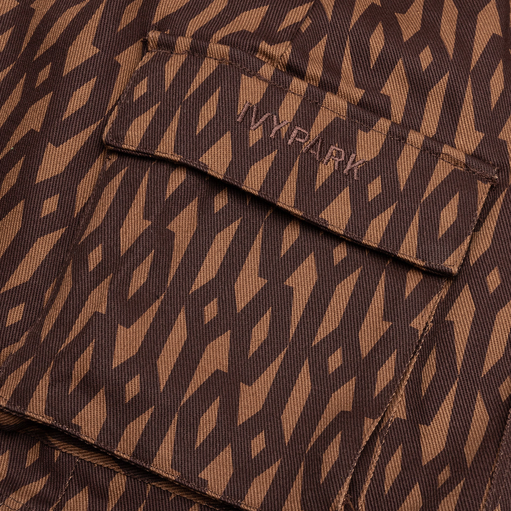 adidas Originals x Ivy Park Monogram Skirt - Wild Brown/Night Red